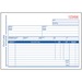 Adams Invoice Form Book - Twin Wirebound - 3 Part - 5.56" x 8.43" Form Size - White, Yellow - 1 Each