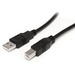 StarTech.com 9 m / 30 ft Active USB A to B Cable - M/M - Black USB 2.0 A to B Cord - Printer Cable - Extension USB Cable (USB2HAB30AC) - Active USB A to B cables provides an extended length of 9m/30ft - USB A to B cord is built with an equalizing chip - H