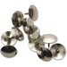 Westcott Thumb Tacks - 0.50" (12.70 mm) Diameter - 100 / Box - Nickel Plated