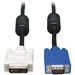 Eaton Tripp Lite Series DVI to VGA High-Resolution Adapter Cable with RGB Coaxial (DVI-A to HD15 M/M), 10 ft. (3.1 m) - (DVI-A M to HD15 M) 10-ft.