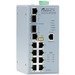 Allied Telesis 8-Port Industrial Managed POE Switch - 8 Ports - Manageable - Gigabit Ethernet, Fast Ethernet - 10/100/1000Base-T, 10/100Base-TX - 2 Layer Supported - 2 SFP Slots - AC Adapter - PoE Ports - Wall Mountable, Rail-mountable