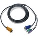 IOGEAR 10ft PS/2 KVM Cable (TAA Compliant) - 10 ft KVM Cable for KVM Switch, Keyboard/Mouse - First End: 1 x 15-pin HD-15 - Male - Second End: 2 x 6-pin Mini-DIN (PS/2) - Male, 1 x 15-pin HD-15 - Male - 1 - TAA Compliant