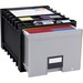 Storex Black/Gray Heavy-duty Archive Drawer - x 18" Width - External Dimensions: 14.3" Length x 18" Width x 12.3"Height - 50 lb - 13.69 gal - Media Size Supported: Letter - Heavy Duty - Stackable - Plastic - Black, Gray - For Letter, File, Folder - Recycl
