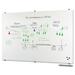 MooreCo Visionary Glass Dry-Erase Board - 96" (8 ft) Width x 48" (4 ft) Height - Rectangle - Assembly Required - 1 Each