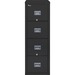 FireKing Patriot Series 4-Drawer Vertical Fire Files - 17.8" x 31.6" x 52.8" - 4 x Drawer(s) for File - Letter - Vertical - Fire Proof, Impact Resistant, Locking Drawer, Scratch Resistant, Recessed Handle, Ball Bearing Slide - Black - Gypsum, Steel