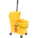 SKILCRAFT Wet Mop Bucket/Wringer Combo - 35 quart - Durable, Rust Resistant, Corrosion Resistant - 36.5" x 15.3" x 21" - Plastic - Yellow - 1 / Set