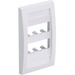 Panduit Executive CFPE6EIY Faceplate - 6 x Total Number of Socket(s) - 1-gang - Electric Ivory - Acrylonitrile Butadiene Styrene (ABS), Thermoplastic