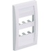 Panduit Executive CFPE6IWY Faceplate - 6 x Total Number of Socket(s) - 1-gang - Off White - Acrylonitrile Butadiene Styrene (ABS), Thermoplastic