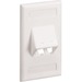 Panduit Classic CFPSL2WHY Faceplate - 2 x Total Number of Socket(s) - 1-gang - White - Acrylonitrile Butadiene Styrene (ABS), Thermoplastic