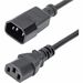 StarTech.com 2ft (0.6m) Power Extension Cord, C14 to C13, 10A 125V, 18AWG, Computer Power Cord Extension, Power Supply Extension Cable - AC power cord 2ft (0.6m) 18AWG power supply extension cable IEC 60320 C14 to C13 connectors; 125V at 10A; UL listed (U