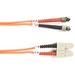 Black Box Fiber Optic Duplex Patch Network Cable - 9.80 ft Fiber Optic Network Cable for Transceiver, Switch, Server, Network Device - First End: 2 x ST Network - Male - Second End: 2 x SC Network - Male - 10 Gbit/s - Patch Cable - OFNR - 50/125 µm 