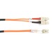 Black Box Fiber Optic Duplex Patch Network Cable - 9.80 ft Fiber Optic Network Cable for Transceiver, Switch, Server, Network Device - First End: 2 x SC Network - Male - Second End: 2 x LC Network - Male - 10 Gbit/s - Patch Cable - OFNR - 62.5/125 µ