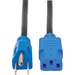 Tripp Lite by Eaton Desktop Computer AC Power Cable, NEMA 5-15P to C13 - 10A, 125V, 18 AWG, 4 ft. (1.22 m), Blue Plugs - 10A,18AWG (NEMA 5-15P to IEC-320-C13 with Blue Plugs) 4-ft.