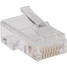 Tripp Lite RJ45 for Flat Solid / Standard Conductor 4-Pair Cat5e Cat5 Cable 100 Pack - 100 Pack - 1 x RJ-45 Network Male