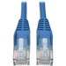 Tripp Lite 1ft Cat5e / Cat5 350MHz Snagless Patch Cable RJ45 M/M Blue 1' - 1 ft Category 5e Network Cable for Network Device, ATM - First End: 1 x RJ-45 Network - Male - Second End: 1 x RJ-45 Network - Male - 1 Gbit/s - Patch Cable - CM - 26 AWG - Blue
