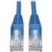 Tripp Lite 2ft Cat5e / Cat5 350MHz Snagless Patch Cable RJ45 M/M Blue 2' - 2 ft Category 5e Network Cable for Network Device - First End: 1 x RJ-45 Network - Male - Second End: 1 x RJ-45 Network - Male - Patch Cable - Blue