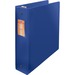 Wilson Jones ENVI Heavy-duty Round Ring Binder - 2" Binder Capacity - Letter - 8 1/2" x 11" Sheet Size - Round Ring Fastener(s) - 2 Internal Pocket(s) - Suede Vinyl, Polypropylene, Chipboard - Dark Blue - Heavy Duty, Gap-free Ring, PVC-free, Open and Closed Triggers, Label Holder, Flat, Durable, Latex-free - 1 Each