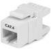 StarTech.com 180° Cat 6 Keystone Jack - RJ45 Ethernet Cat6 Wall Jack White - 110 Type - Terminate Cat6 cables at a 180° angle, for a more compact keystone jack installation - cat6 keystone jack - cat6 keystone - rj45 keystone - ethernet keystone -