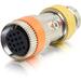 C2G RapidRun PC (Yellow) Runner to Multi-format (Orange) 15-pin Din Adapter - 1 x 15-pin DIN Video Female - 1 x 15-pin DIN Video Male - Stainless Steel
