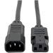 Eaton Tripp Lite Series PDU Power Cord, C13 to C14 - 10A, 250V, 18 AWG, 10 ft. (3.05 m), Black - 10A, 18AWG (IEC-320-C14 to IEC-320-C13) 10-ft."
