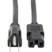 Eaton Tripp Lite Series Power Cord, NEMA 5-15P to C15 - Heavy-Duty, 15A, 125V, 14 AWG, 8 ft. (2.43 m), Black - (NEMA 5-15P to IEC-320-C15) 8-ft.