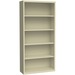 Lorell Fortress Series Bookcase - 34.5" x 13" x 72" - 6 x Shelf(ves) - Putty - Powder Coated - Steel - Recycled