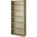 Lorell Fortress Series Bookcase - 34.5" x 13" x 82" - 6 x Shelf(ves) - Putty - Powder Coated - Steel - Recycled