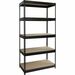 Lorell Fortress Riveted Shelving - 5 Compartment(s) - 5 Shelf(ves) - 72" Height x 36" Width x 18" Depth - Heavy Duty, Rust Resistant - 28% Recycled - Powder Coated - Black - Steel - 1 Each