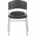 Iceberg CafeWorks Cafe Chairs - 2/CT - Black Polyethylene Seat - Polyethylene Back - Powder Coated Steel Frame - Four-legged Base - Graphite - 2 / Carton