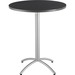 Iceberg CafeWorks 36" Round Bistro Table - Melamine Round Top - Powder Coated - 1.1" Table Top Thickness x 36" Table Top Diameter - 42" Height - Graphite - Particleboard Top Material - 1 Each