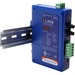 B+B SmartWorx Serial to Single-mode Fiber Optic Converters - DuplexLC Port - 1 x ST Ports - Single-mode - 9.32 Mile - DC - Rail-mountable