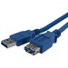 StarTech.com 1m Blue SuperSpeed USB 3.0 (5Gbps) Extension Cable A to A - M/F - Extend your SuperSpeed USB 3.0 cable by up to an additional meter - 1m usb 3.0 extension cable - USB 3.2 Gen 1 (5Gbps) male to female cable - usb 3.0 extension cord - usb 3 ext