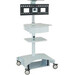 Avteq Telemedicine Mobile Cart - 1 Drawer - 200 lb Capacity - 4 Casters - 4" Caster Size - Steel - 72" Height