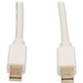 Eaton Tripp Lite Series Mini DisplayPort Cable, 4K 60Hz (M/M), White, 6 ft. (1.8 m) - DisplayPort for Audio/Video Device, Monitor, Notebook - 6 ft - 1 x Mini DisplayPort Male Thunderbolt - 1 x Mini DisplayPort Male Digital Audio/Video - White"
