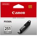 Canon CLI-251GY Original Ink Cartridge - Inkjet - 290 Pages - Gray - 1 Each