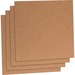Lorell Natural Cork Panels - 12" (304.80 mm) Height x 12" (304.80 mm) Width - Brown Cork Surface - 4 / Pack