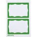 SICURIX Self-adhesive Visitor Badge - 3 1/2" x 2 1/4" Length - White, Green - 100 / Box - Self-adhesive, Removable, Easy Peel
