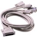 Brainboxes Quad Cable 44 Way D to 4x9 Pin - 3.28 ft Serial Data Transfer Cable for PCI Serial Board - First End: 1 x 44-pin DB-44 Serial - Male - Second End: 4 x 9-pin DB-9 Serial - Male