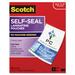 Scotch Self-Sealing Gloss Finish Laminating Pouches - Sheet Size Supported: Letter - Laminating Pouch/Sheet Size: 9.06" Width x 11.63" Length - Type G - Glossy - for Business Card, ID Card, Document, Photo, Phone List - Self-sealing - Clear - 10 / Pack