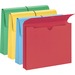 Smead Letter Recycled Expanding File - 8 1/2" x 11" - 400 Sheet Capacity - 2" Expansion - 1 Pocket(s) - Card Stock - Blue, Green, Red, Yellow - 10% Recycled - 10 / Box
