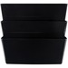 Storex Wall Pocket - 7" Height x 13" Width x 4" Depth - Unbreakable, Shatter Proof - 100% Recycled - Black - Polycarbonate - 3 / Pack