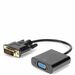 DVI-D Single Link (18+1 pin) Male to VGA Female Black Active Adapter For Resolution Up to 1920x1200 (WUXGA) - 100% compatible and guaranteed to work