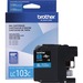 Brother Innobella Original Ink Cartridge - Inkjet - High Yield - 600 Pages - Cyan - 1 Each