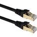 QVS 100ft CAT7 10Gbps S-STP Flexible Molded Patch Cord - 100 ft Category 7 Network Cable for Network Device - First End: 1 x RJ-45 Network - Male - Second End: 1 x RJ-45 Network - Male - Patch Cable - Shielding - Black