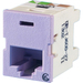 Ortronics Clarity 6 TracJack, T568A/B, 180 degree, Purple - 1 x RJ-45 Network Female - Purple