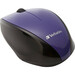 Verbatim Wireless Notebook Multi-Trac Blue LED Mouse - Purple - Blue Optical - Wireless - Radio Frequency - 2.40 GHz - Purple - 1 Pack - USB 2.0 - Scroll Wheel - 3 Button(s)