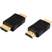 4XEM HDMI A Male To HDMI A Male Adapter - 1 x 19-pin HDMI (Type A) Digital Audio/Video Male - 1 x 19-pin HDMI (Type A) Digital Audio/Video Male - Gold Connector - Black