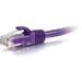 C2G-2ft Cat5e Snagless Unshielded (UTP) Network Patch Cable - Purple - Category 5e for Network Device - RJ-45 Male - RJ-45 Male - 2ft - Purple