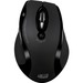 Adesso iMouse G25 Wireless Ergonomic Laser Mouse - Laser - Wireless - Radio Frequency - 2.40 GHz - No - Black - USB - 1600 dpi - Scroll Wheel - Right-handed Only