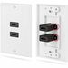 4XEM 2 Port/Outlet Female HDMI Wall Plate (White) - 1-gang - White - 2 x HDMI Port(s)